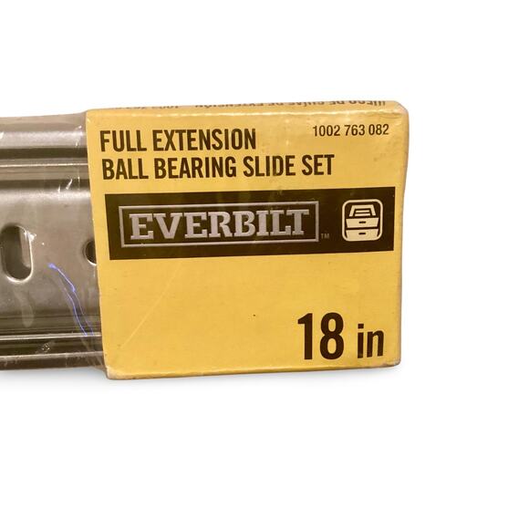1 Pair 18 in. Full Extension Side Mount Ball Bearing Drawer Slide Set - Picture 5 of 6